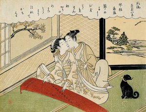 Oche che scendono sui ponti koto (Kotoji rakugan)